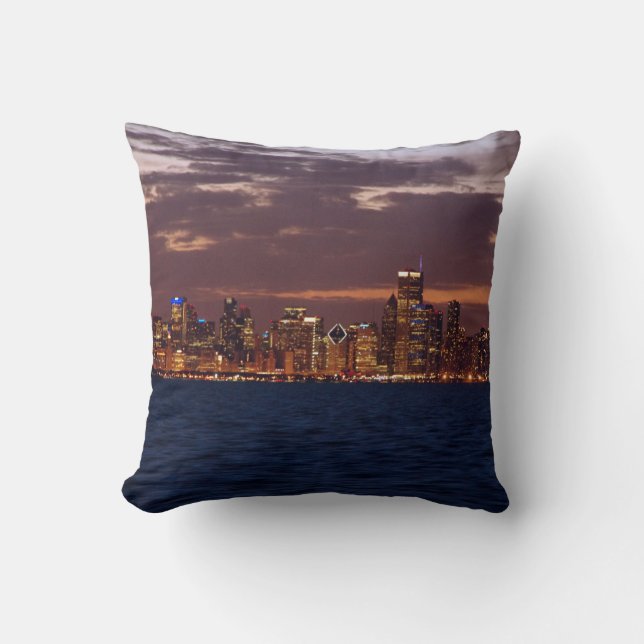 Chicago Skyline square pillow (Front)