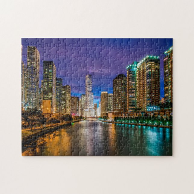 Chicago Skyline Summer Photo Jigsaw Puzzle (Horizontal)