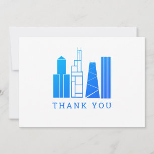 Chicago Skyline Thank You Card