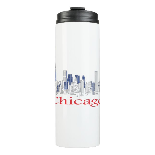 Chicago-Skyline Thermal Tumbler (Front)