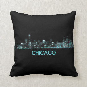 Chicago Skyline Throw Pillow