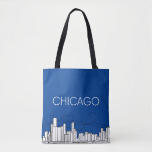 Chicago skyline tote bag