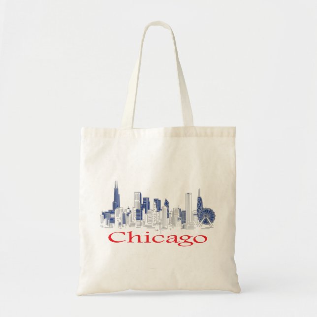 Chicago-Skyline Tote Bag (Front)