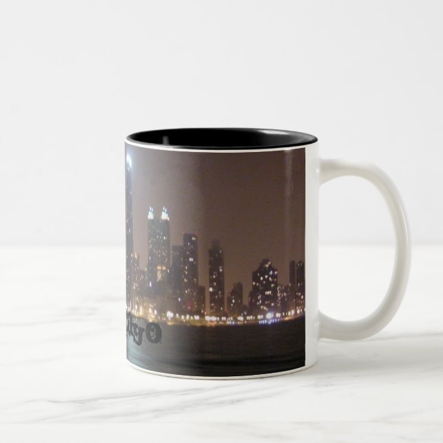 Chicago Skyline Two-Tone Coffee Mug (Right)