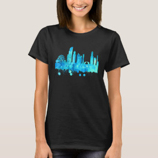 Chicago Skyline Watercolor Paint Design T-Shirt
