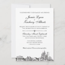 Chicago Skyline Wedding Invitation