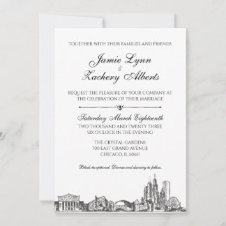 Chicago Skyline Wedding Invitation