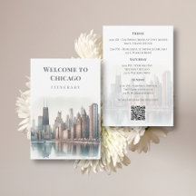 Chicago Skyline Wedding Itinerary QR Code