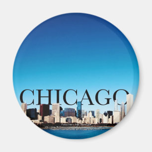 Chicago Skyline with CHICAGO in the Sky Magnet