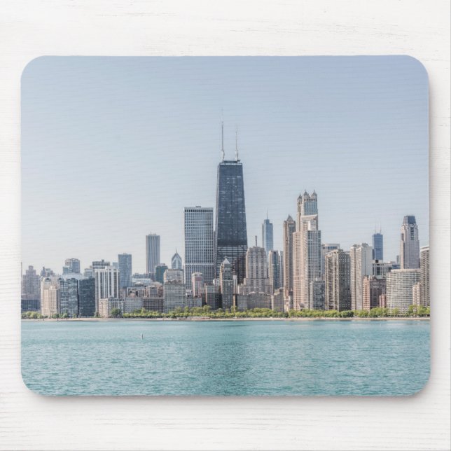 Chicago Skyline With Lake Michigan Mouse Pad (Front)