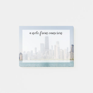 Chicago Skyline With Lake Michigan Post-it Notes