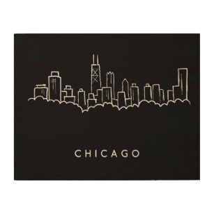 Chicago Skyline Wood Wall Art