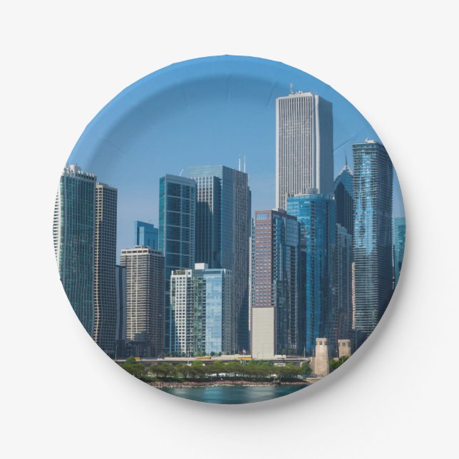 Chicago Skyscrapers Paper Plate (Front)