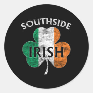 Chicago Southside Irish Flag St Patrick'S Day Classic Round Sticker