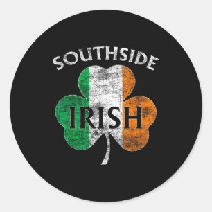 Chicago Southside Irish Flag St. Patrick's Day  Classic Round Sticker