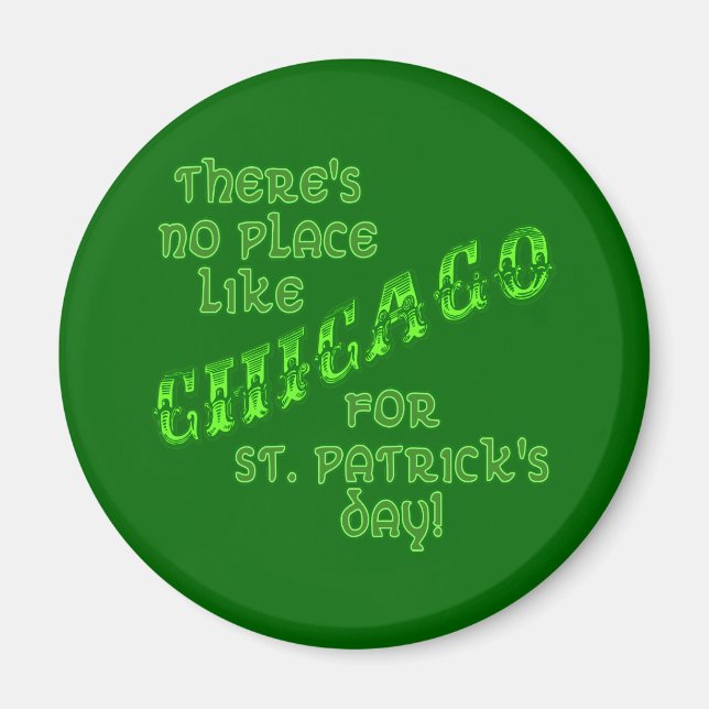 CHICAGO St Patricks Day Magnet (Front)