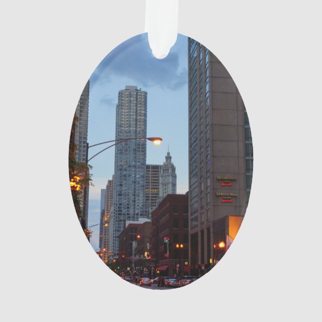 Chicago Street Scene Ornament (Back)