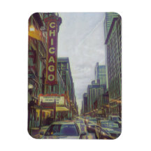 Chicago Streets, The Windy City Retro Art 