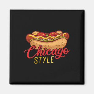 Chicago Style Best Hot Dog Gift Hotdog Magnet