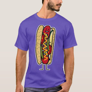 Chicago Style Hot Dog poppy seed bun red hot T-Shirt