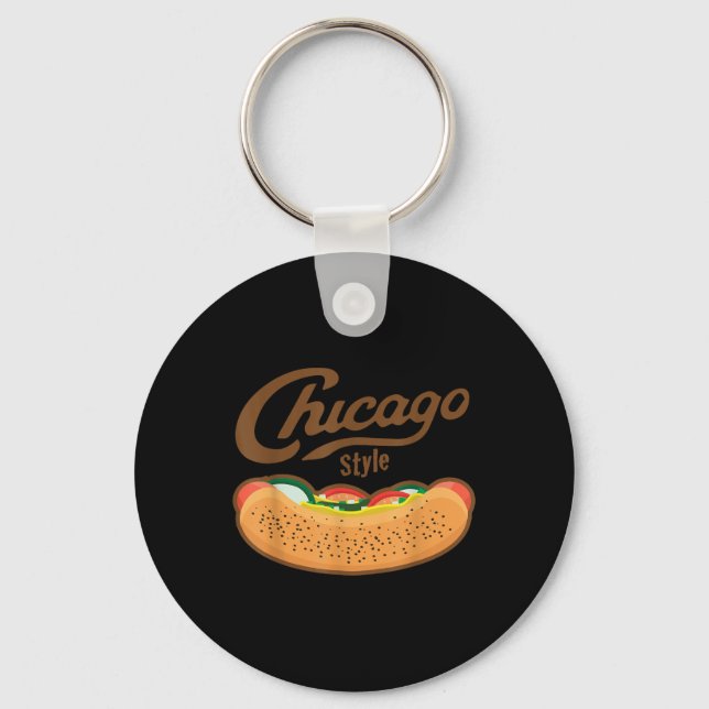 Chicago Style Hot Dog Summer  Keychain (Front)