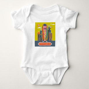 Chicago-Style Hotdog Baby Bodysuit