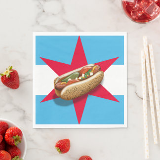 Chicago Style HotDog Party Time Napkin