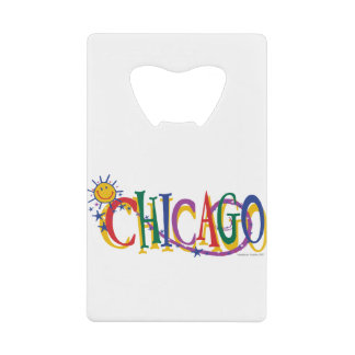Chicago Sun and Stars Credit Card Bottle Opener