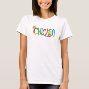 Chicago Sun And Stars Dark T-Shirt