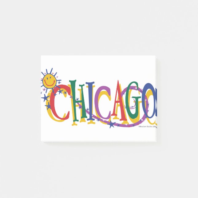 Chicago Sun and Stars Post-it Notes (Front)