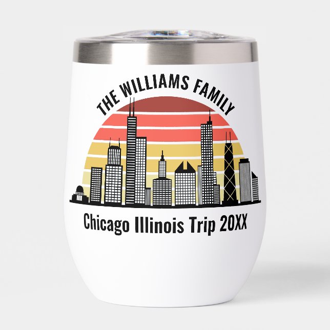 Chicago Sunset Customized Trip Souvenir (Front)