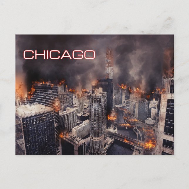 Chicago sur carte postale Fire (Devant)