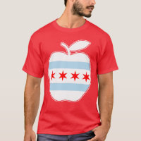 Chicago Teachers Red For Ed Apple Flag