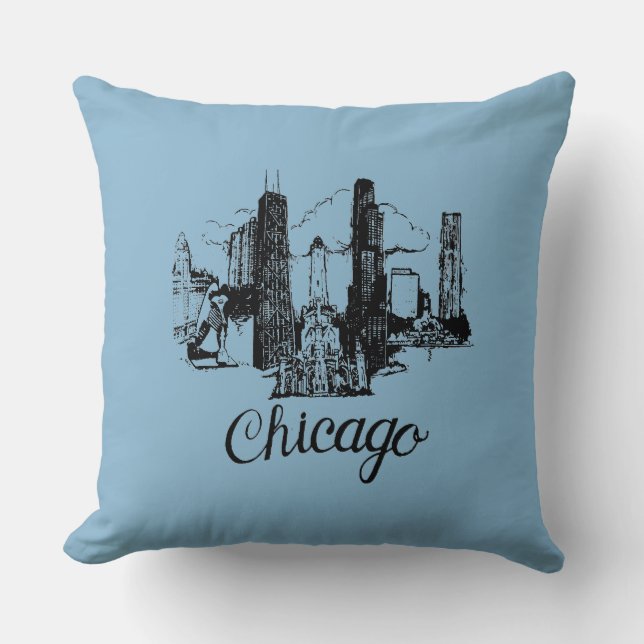 Chicago Throw Pillow (Front)