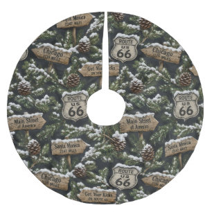 Chicago to Santa Monica Winter Display Brushed Polyester Tree Skirt