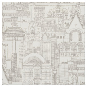 Chicago toile natural pearl fabric