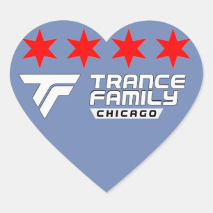 Chicago Trance Family Bumper coeur autocollant & é