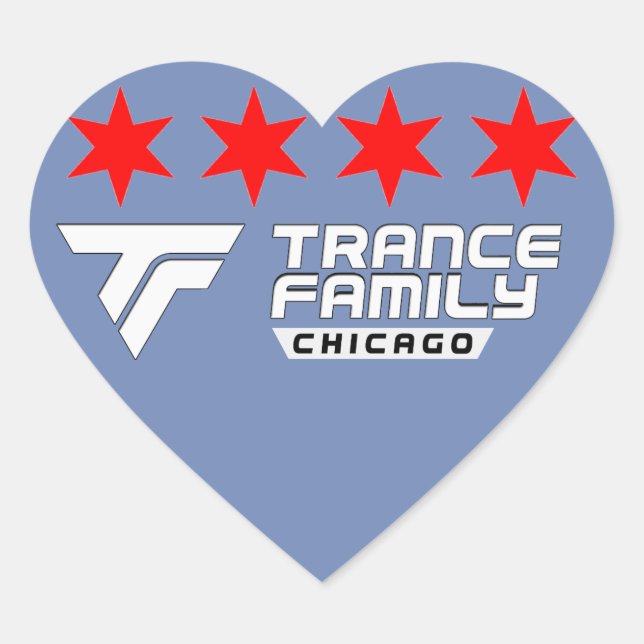 Chicago Trance Family Bumper coeur autocollant & é (Devant)