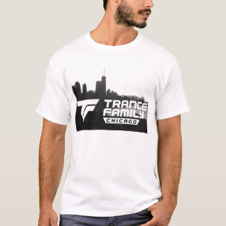 Chicago Trance Family City Black and White T-Shirt