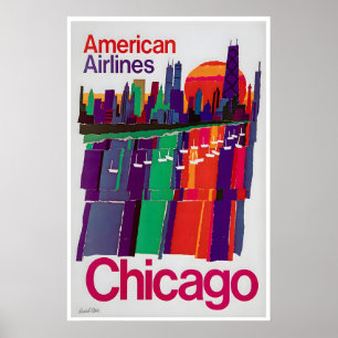 Chicago Travel Poster American Art Illinois David