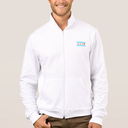Chicago Tri Swim Bike Run Heart Jacket