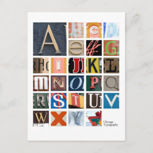 Chicago Typeography Postcard