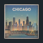 Chicago USA vintage Magnet<br><div class="desc">Chicago USA vintage</div>