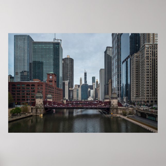 Chicago View, colourful photography Poster (Front)