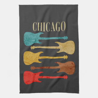 Chicago Vintage Guitars Concert Festival Souvenir Kitchen Towel