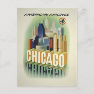 Chicago Vintage travel Postcard