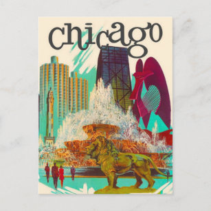 Chicago Vintage Travel Postcard