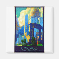 Chicago Vintage Travel Poster