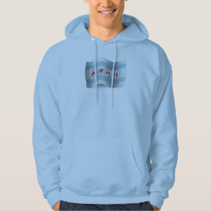 Chicago Waving Flag Hoodie