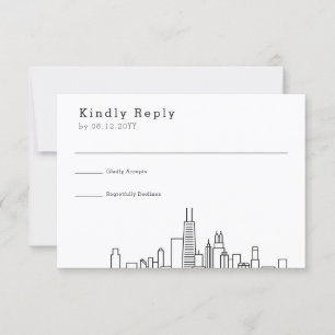 Chicago Wedding   Stylized Skyline RSVP